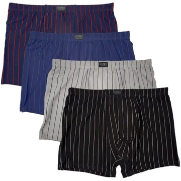 4x Bokserki Męskie Bawełniane Majtki w paski 7XL