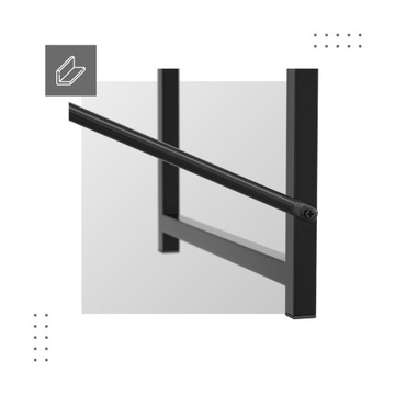 Современный компьютерный стол с книжным шкафом LOFT Mark Adler LEADER 4.0 Black