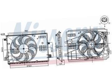 VENTILÁTOR CHLADIČŮ CITROEN SPACE TOURER 1.5-2.0 JUMPY III