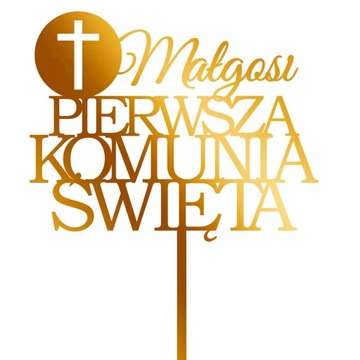 Topper komunijny- złoty TKZ-23A
