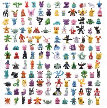 ZESTAW 144 FIGUREK POKEMON PIKACHU VAPOREON CUBONE