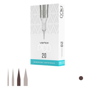 Vertix Pico 1RL 0.33mm LT 20sztuk # cartridge needles PMU VP 33 LONG Taper