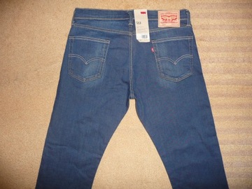 NOWE spodnie dżinsy LEVIS 513 W34/L30=45,5/103cm jeansy