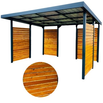 Altana Wiata Garażowa Samochodowa Ogrodowa Carport 3x3m Zadaszenie na Taras