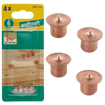 WOLFCRAFT ZNACZNIKI DO POŁĄCZEŃ KOŁKOWYCH 6mm 4SZT