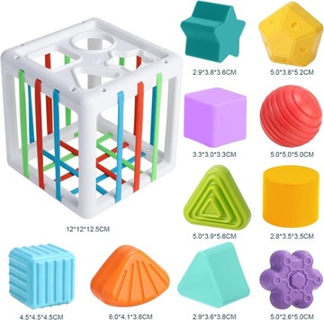 ГИБКИЙ СОРТЕР SENSORY CUBE КВАДРАТНЫЙ ЛАСТИК