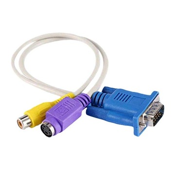 Przenośny PC VGA SVGA do S Video RCA Adapter