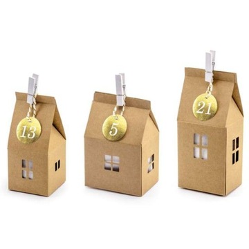 KALENDARZ adwentowy KRAFT domki ADWENT święta