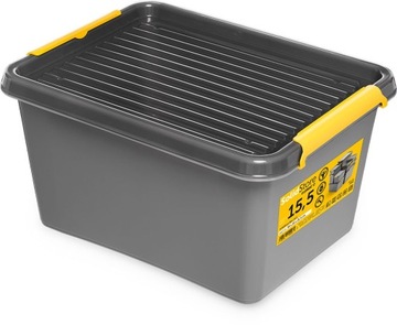POJEMNIK ZAMYKANY PUDŁO 15,5 L DO GARAŻU WARSZTATU