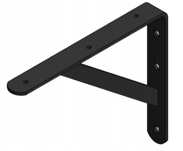 Wspornik Pod Półkę Meblowy Podpora Wsparcie 400x275 mm 225 Kg Amig Czarny