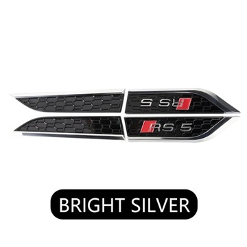 1 пара эмблем ABS RS5, боковая наклейка, накладка на бампер, наклейка на крыло, значок для Audi