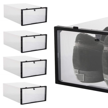 НАБОР 5x КОРОБКА ОБУВИ КОНТЕЙНЕР ДЛЯ ОБУВИ С ОТКРЫТКАМИ ОРГАНАЙЗЕР ДЛЯ ШКАФА STRONG