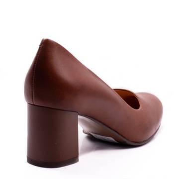 ESKA 1744 коричневые кожаные туфли на низком каблуке