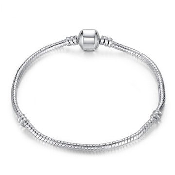 Bransoletka Modułowa Srebrna Baza Charms 17 cm