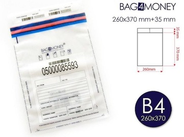 KOPERTA BEZPIECZNA BANKOWA B4 Transparent 100 szt (2530)