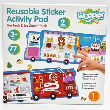 МНОГОРАЗОВЫЕ НАКЛЕЙКИ ОХРАНА МАГАЗИНА МОРОЖЕНОГО 77 шт WOPIE