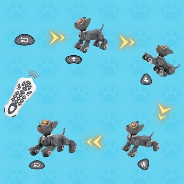 ИНТЕРАКТИВНЫЙ РОБОТ-СОБАКА ИГРУШКА С ДИСТАНЦИОННЫМ УПРАВЛЕНИЕМ, ПРОГРАММИРУЕМЫЕ С 20+ ФУНКЦИЯМИ