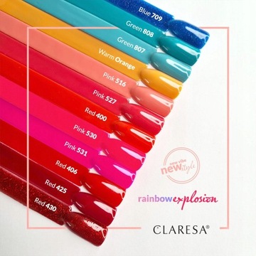 Лак Claresa Hybrid Nail 425 красный для ногтей