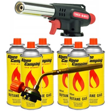 PALNIK GAZOWY M-961C + LUTOWNICZY RK 5001T + 4x NABÓJ KARTUSZ ALPEN CAMPING