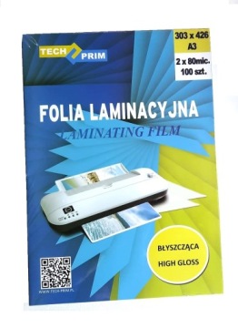 ЛАМИНАТОР A4+A4 FILM 80MIC ДЛЯ ЛАМИНИРОВАНИЯ HD 325 МЕТАЛЛ