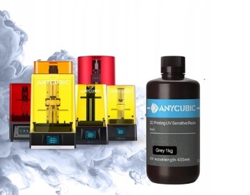 2X Anycubic UV Resin Grey 1л 1кг для 3D-принтера