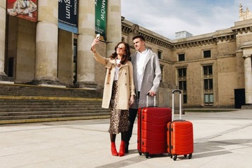 НАБОР ДОРОЖНЫЙ ЧЕМОДАН НАБОР БАГАЖНАЯ СУМКА 5 шт. АМСТЕРДАМ