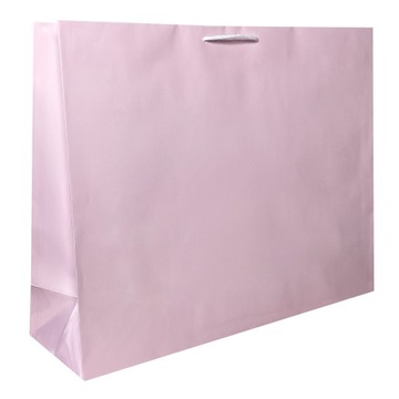 Duża torba laminowana JASNORÓŻOWA 47x14x36 cm