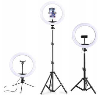 НАБОР БОЛЬШИХ КОЛЬЦЕВЫХ ЛАМП ДЛЯ СЕЛФИ LED RGB ШТАТИВ 120ВТ + ПУЛЬТ ДУ