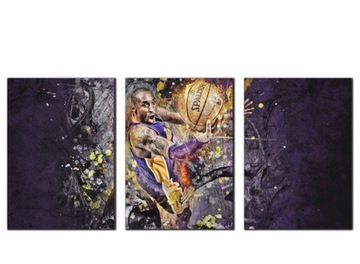 3x OBRAZ NA ŚCIANĘ KOBE BRYANT LAKERS 50x70