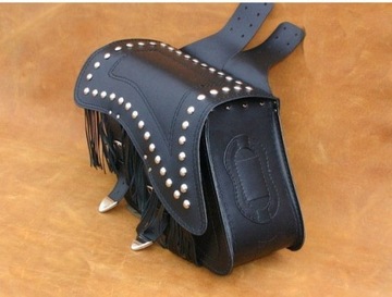 Мотоциклетные кожаные седельные сумки OS29 с заклепками 45x28x17см