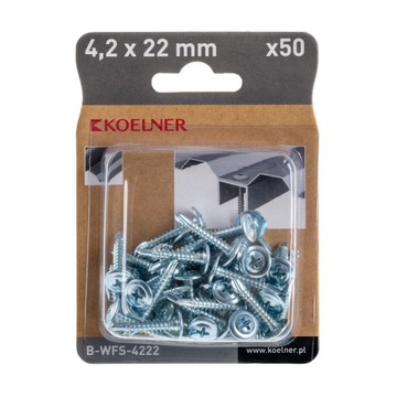 KOELNER Samowiercący wkręt do blach 4,2x22 mm 50 sztuk