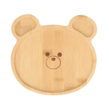 Talerz BAMBOU bambusowy miś 17x16 cm HOMLA