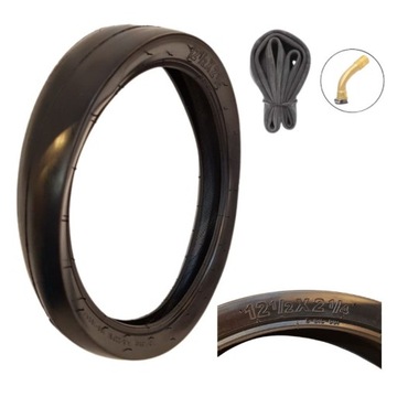 XLANDER OPONA i dętka GW do wózka 12 1/2x2 1/4 cala - ZAMIENNIK (Onyx) 12