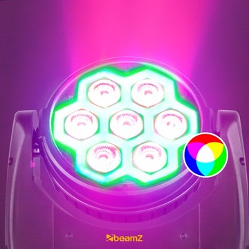 Ruchoma głowa LED SMD RGBW DMX IP20 Beamz