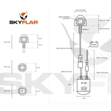 SKYFLAR ST-102 СВЕТОДИОДНАЯ ВСПЫШКА 17В