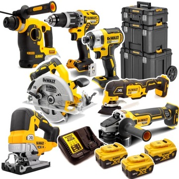 Zestaw Narzędzi COMBO DeWALT DCK755P3T 3 x 5Ah 18V 7-urządzeń Wózek TSTAK