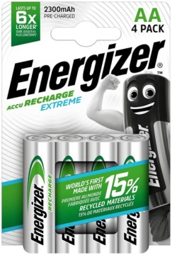 4x AKUMULATORKI ENERGIZER BATERIE AA R6 2300mAh