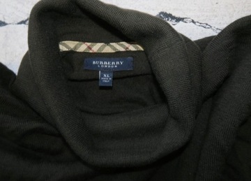 Burberry sweter golf wełna merino XL