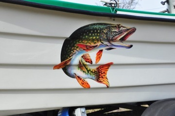 NAKLEJKA MAŁA RYBA NA ŁÓDKĘ ŁÓDŹ AUTO 20 cm