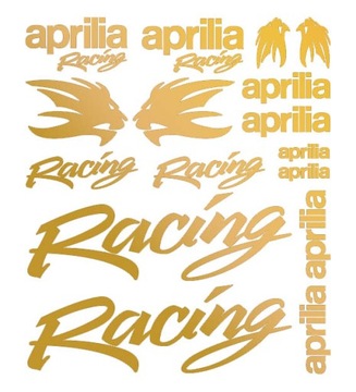 APRILIA RACING naklejki XXL ZŁOTO, SREBRO, MIEDŹ