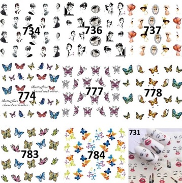 ВОДНЫЕ НАКЛЕЙКИ ДЛЯ НОГТЕЙ MIX НОВЫЙ ДИЗАЙН наклейки