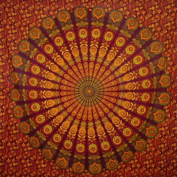 XXL INDYJSKA NARZUTA ZASŁONA OBRUS MANDALA 210x230