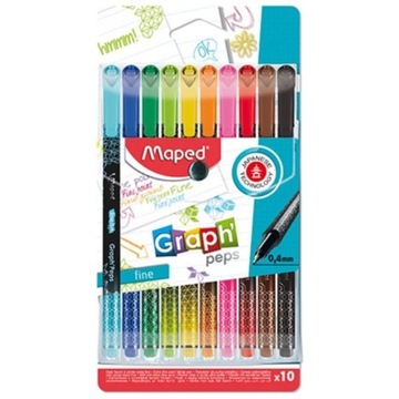 Cienkopisy Maped Graph'Peps Deco 10 kolorów