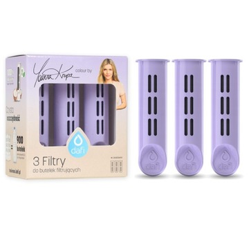 DAFI filtry do butelki SOLID i SOFT lawendowe x3