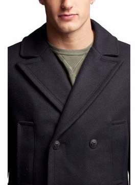 Wełniany płaszcz Tommy Hilfiger Pea Coat L (brak guzików)