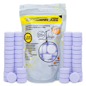 SANIDENN TABS EKOLOGICZNE BAKTERIE DO SZAMBA OCZYSZCZALNI BIO 48+4 GRATIS!