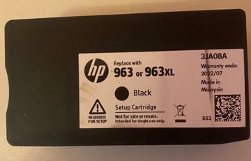 HP WKŁAD TUSZ 963 963XL SETUP 3JA08A ORYGINA PUSTY