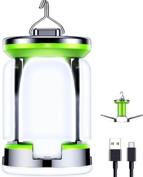 Super jasne zielone światło kempingowe LED