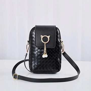 Mini Crossbody Torba na telefon Torba na ramię Torba na monety Portmonetka z białym02