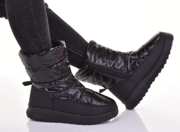 ЧЕРНЫЙ ВЫСОКИЙ СНЕГ САПОГИ ДАМЫ УТЕПЛЕННЫЕ ЗИМНИЕ САПОГИ ТЕПЛЫЕ УДОБНЫЕ